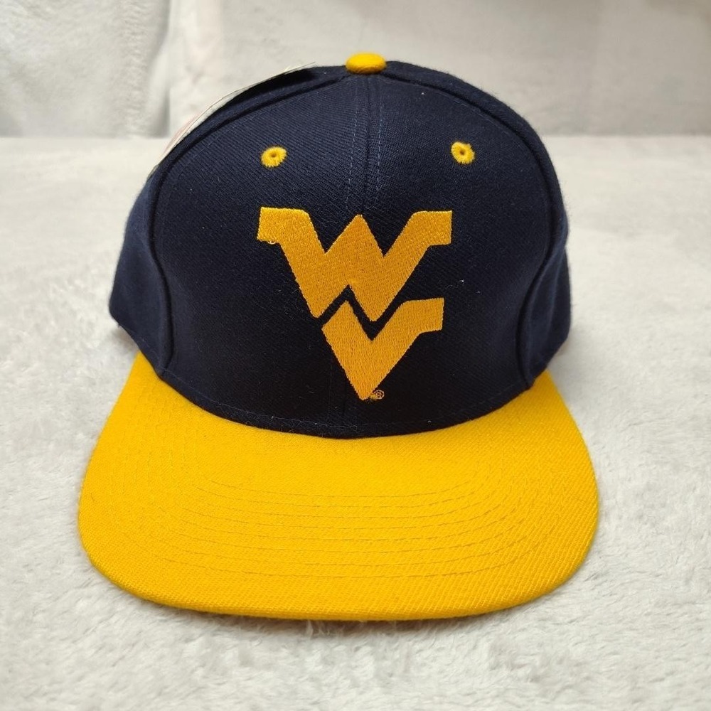 Vintage West Virginia Mountaineers Logo 7 Hat Cap Snap Back Blue NCAA‎ Football